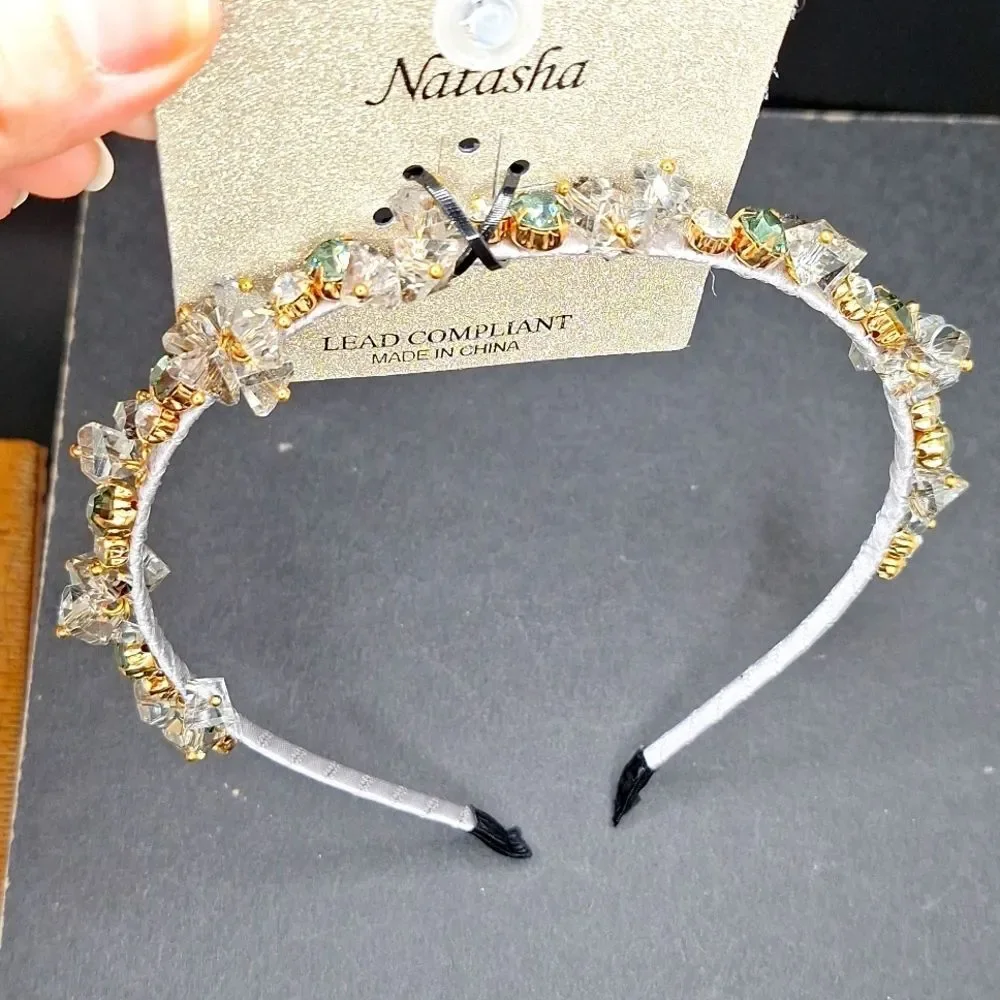 Bedazzled magpie headband crystal cluster crown